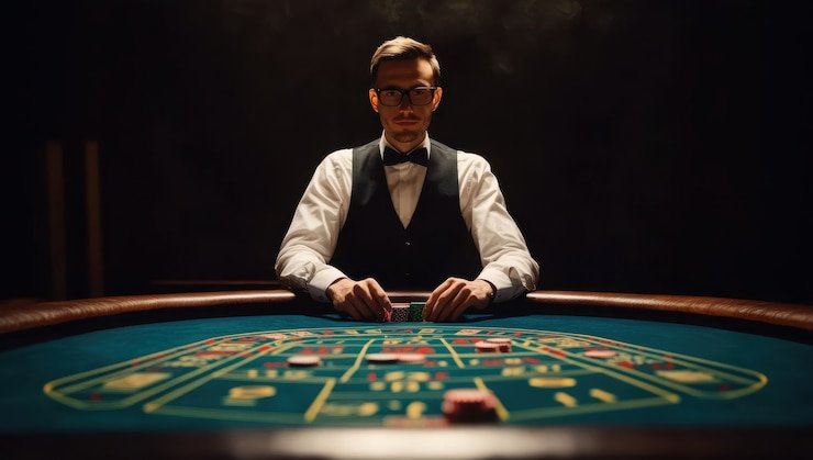 estes live-dealer studio setup with multiple camera angles and professional croupiers